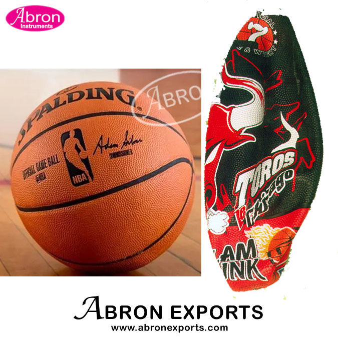 PE-009F6B-Ball Basketball size-6 Material Rubber Rubberized  Molded Pack of 10 Pc Panel 8 Suitable for Indoors Matches abron